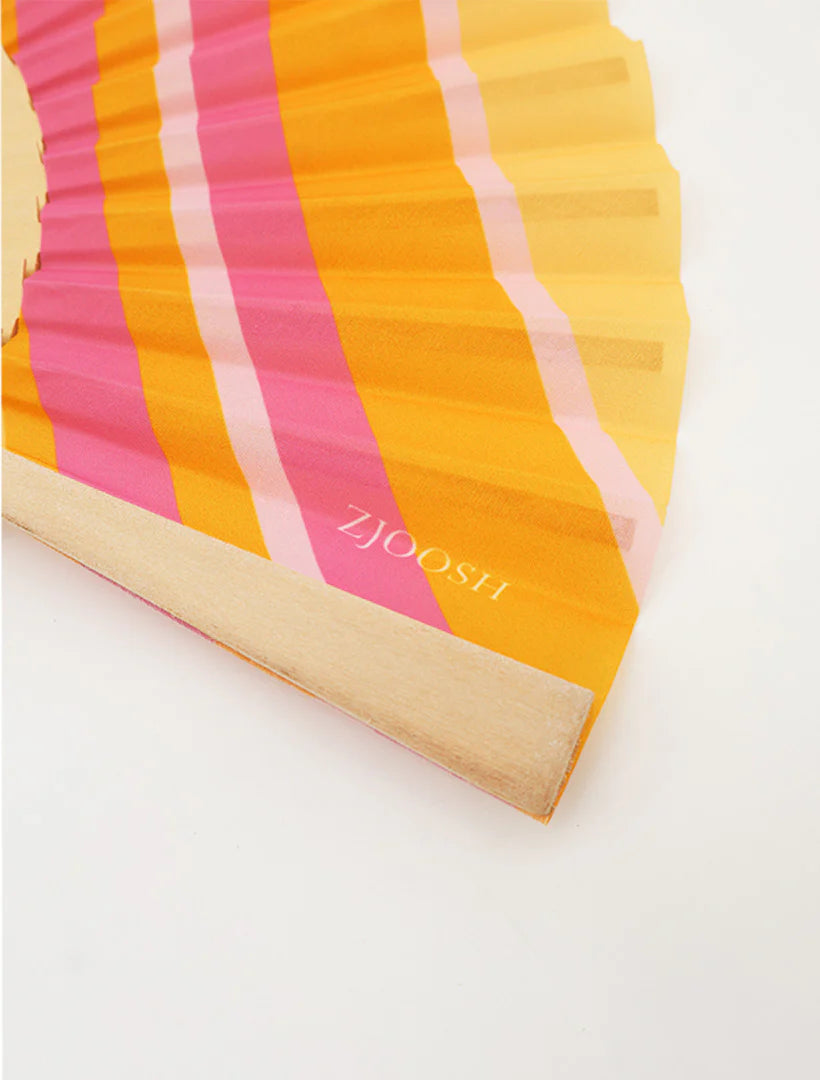 Zjoosh - Hand Fan Orange and Pink