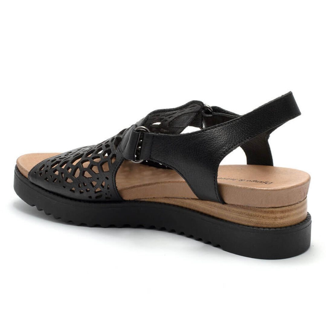 Django & Juliette - Ansh Leather Sandals - Black