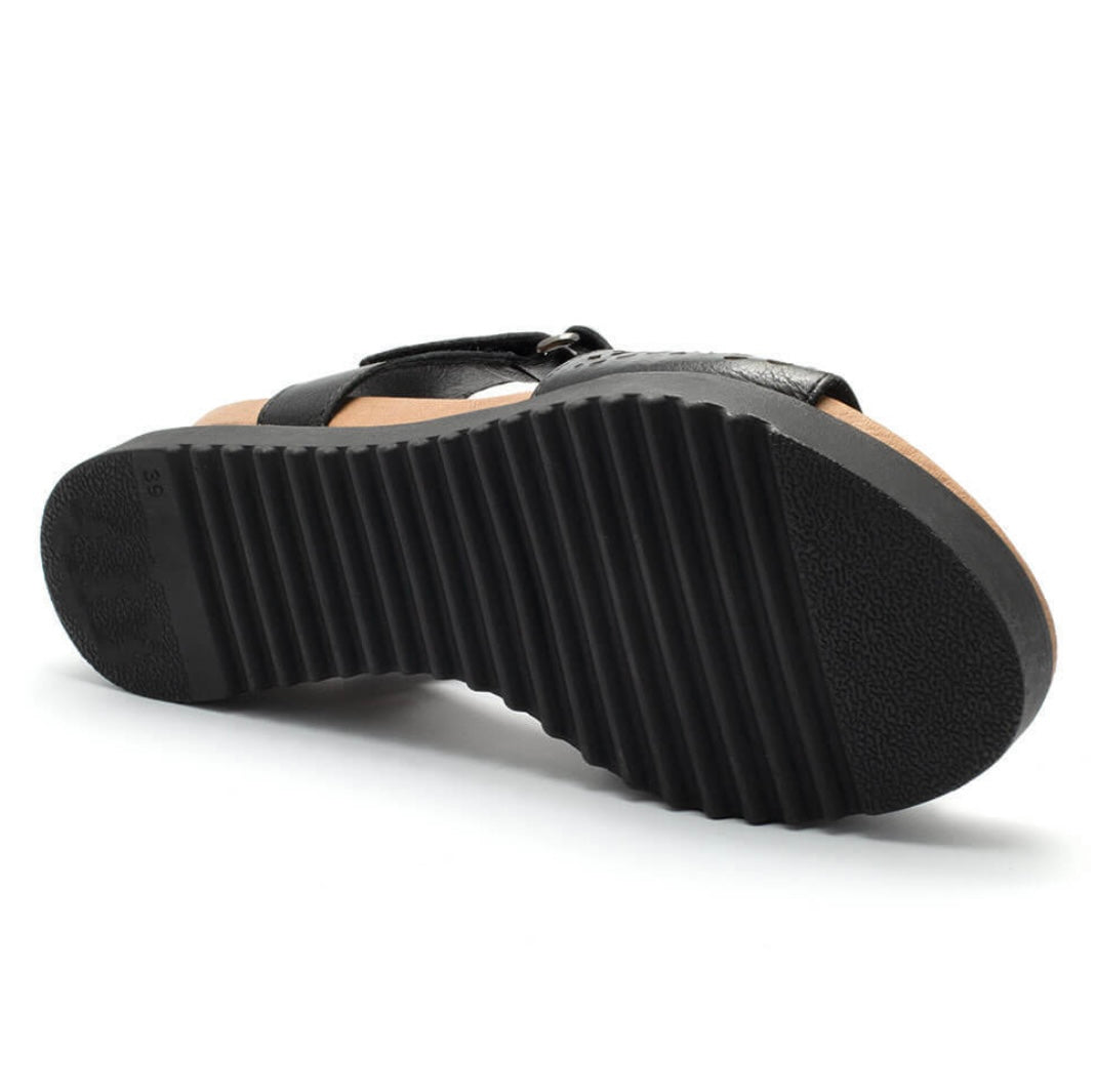 Django & Juliette - Ansh Leather Sandals - Black