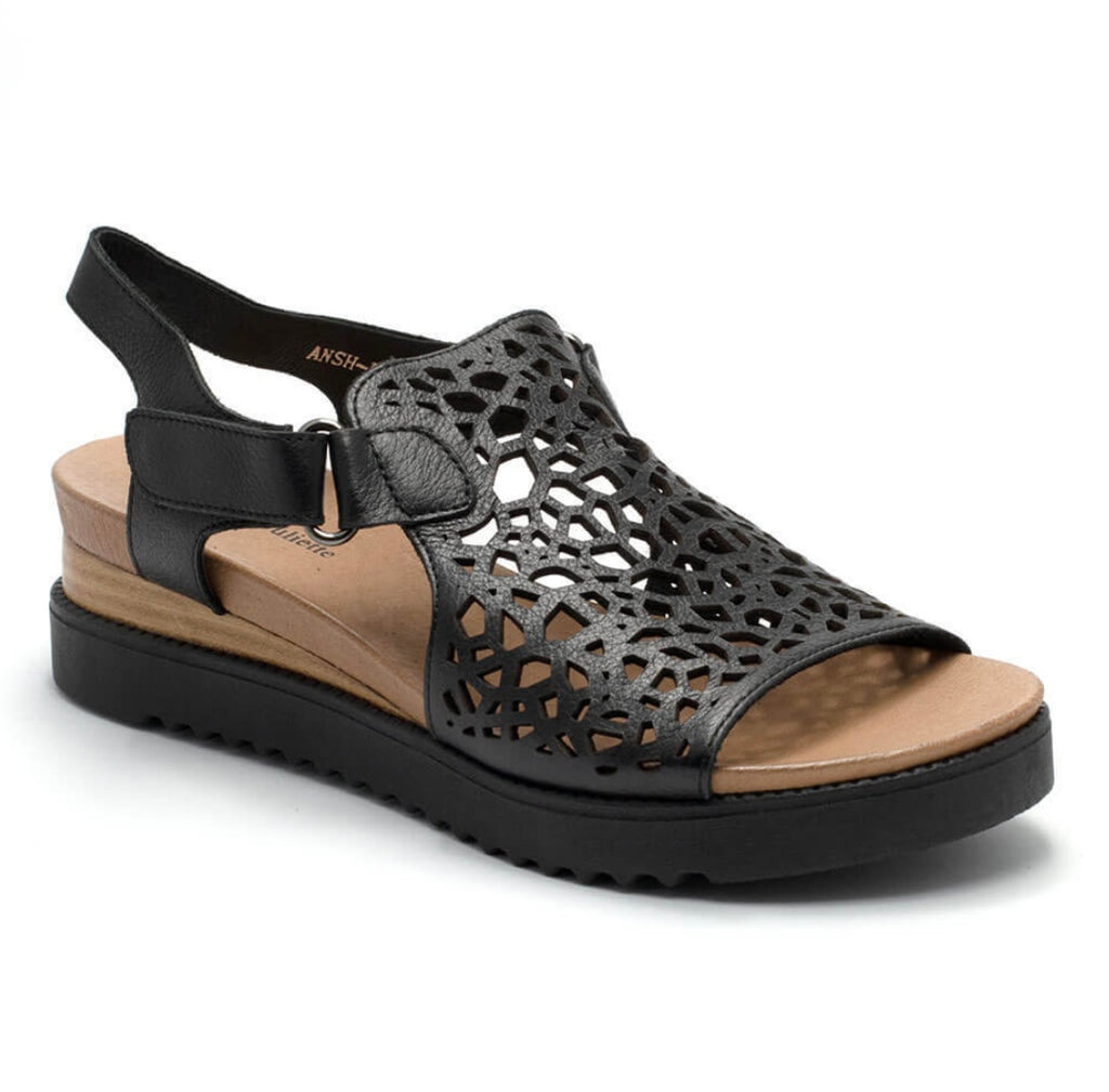 Django & Juliette - Ansh Leather Sandals - Black