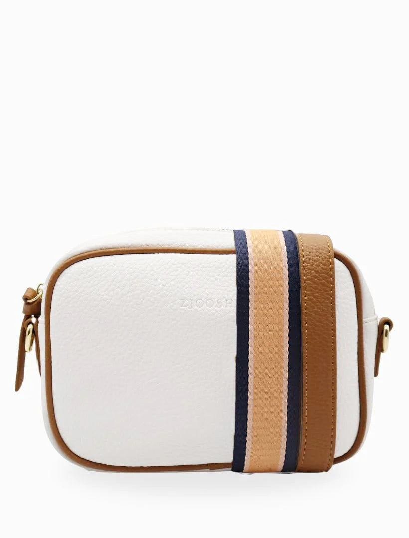 Zjoosh - Ruby Sports Cross Body Bag - White Tan