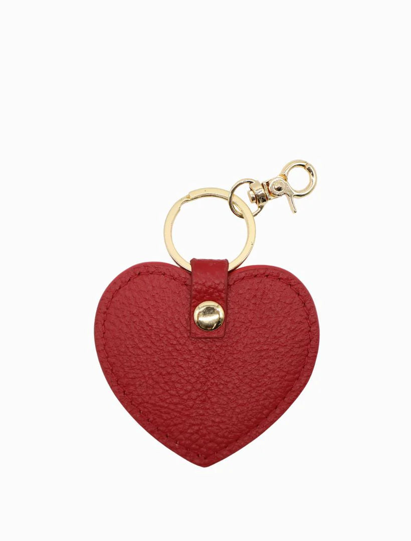 Zjoosh - Leather Heart Keyring - Red