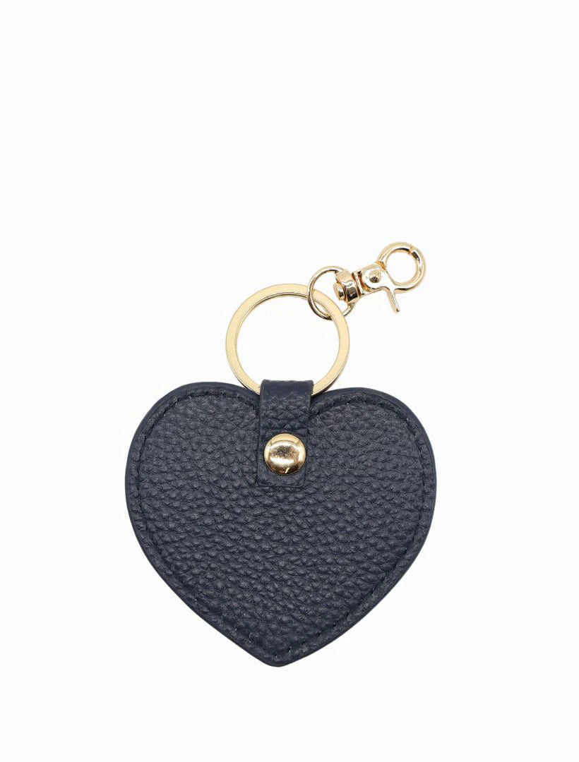 Zjoosh - Leather Heart Keyring - Navy