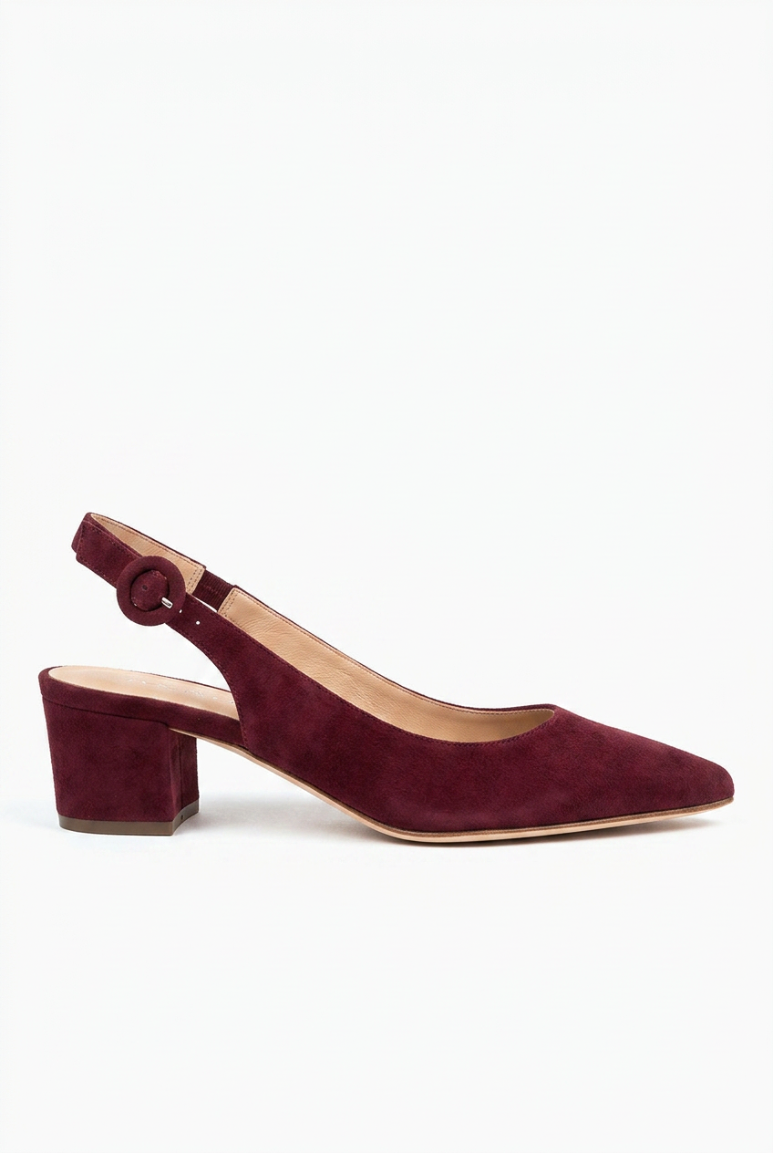 Top End - Abigale Burgundy Suede