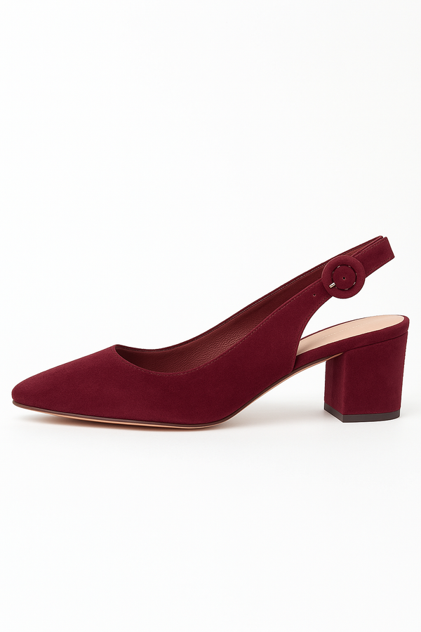 Top End - Abigale Burgundy Suede