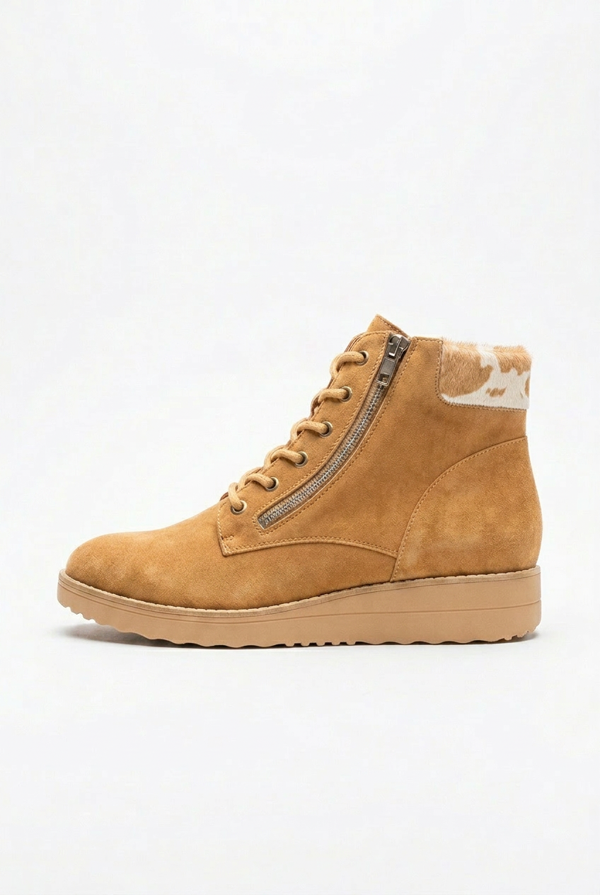 Top End - Ollege Dk Latte Suede Pony