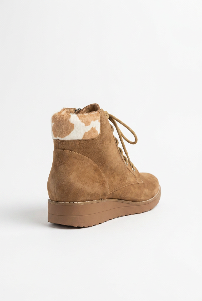 Top End - Ollege Dk Latte Suede Pony