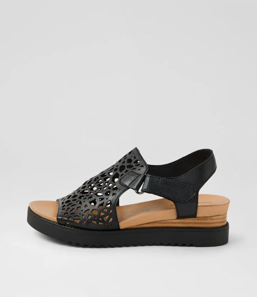 Django & Juliette - Ansh Leather Sandals - Black