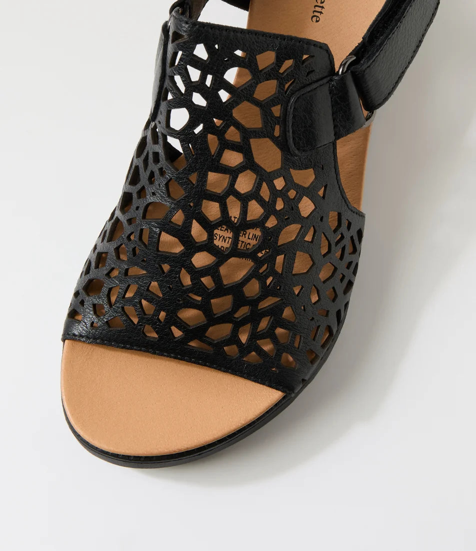 Django & Juliette - Ansh Leather Sandals - Black