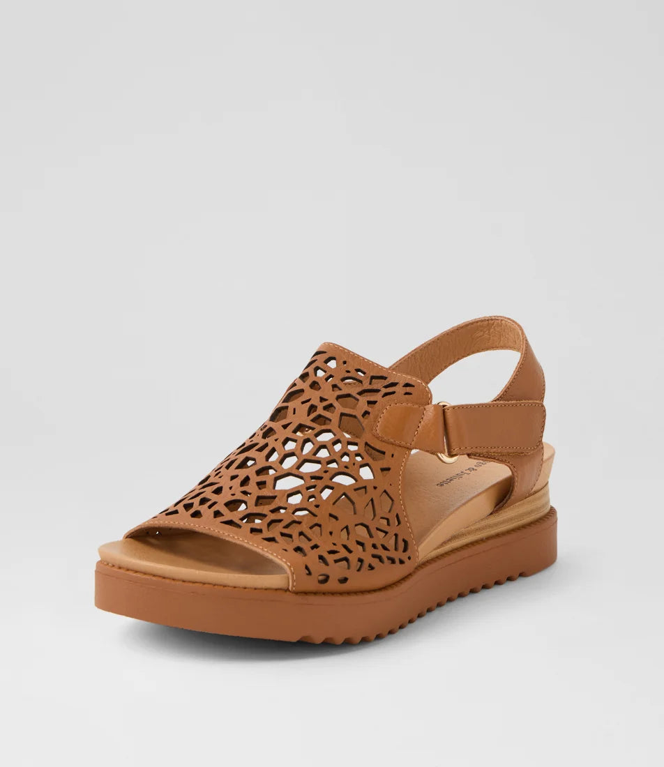 Django & Juliette - Ansh Leather Sandals - Dk Tan